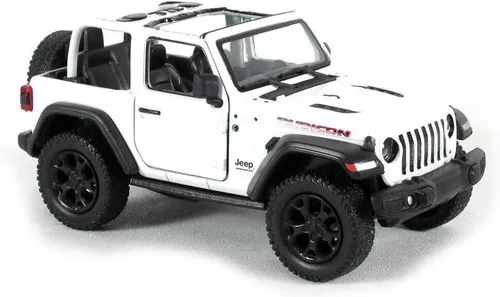 Vista 5 de KiNSMART - Vehículo de juguete modelo Jeep Wrangler Rubicon todoterreno 4x4 de 5 pulgadas, escala 1:34, réplica de coche de metal fundido