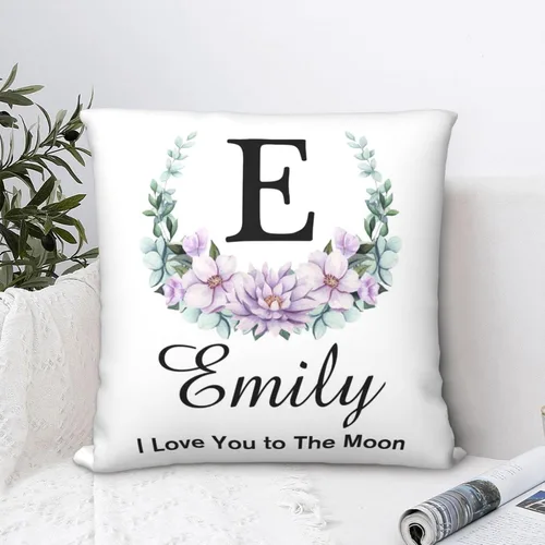 Vista 6 de Funda de almohada personalizada con nombre de foto, regalos personalizados para mamá, papá, hombres, mujeres, él, ella, fundas de cojín
