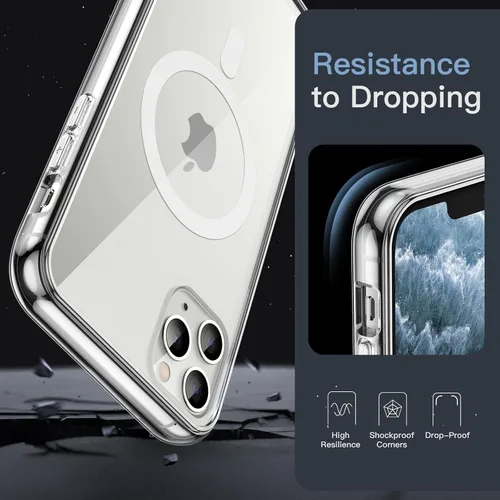 Vista 6 de JETech Funda magnética para iPhone 11 Pro Max de 6.5 pulgadas, compatible con carga inalámbrica MagSafe, a prueba de golpes, parte trasera