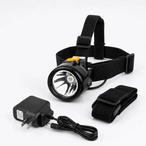 Vista 8 de Linterna frontal LED recargable, resistente al agua, a prueba de explosiones, casco de alta potencia con largo tiempo de funcionamiento para minería