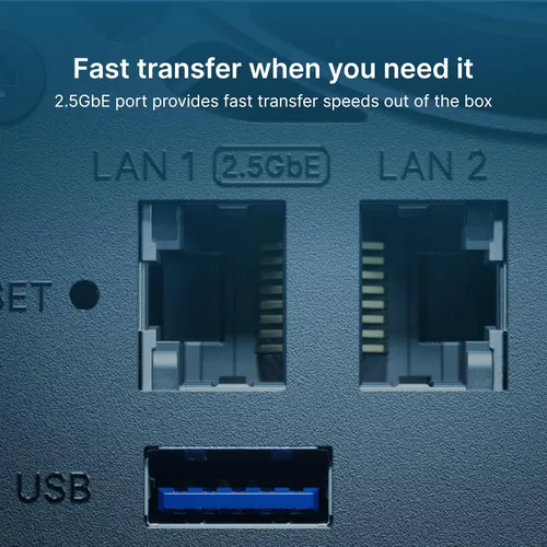 Vista 4 de Synology DiskStation DS225+ de 2 bahías (sin disco)
