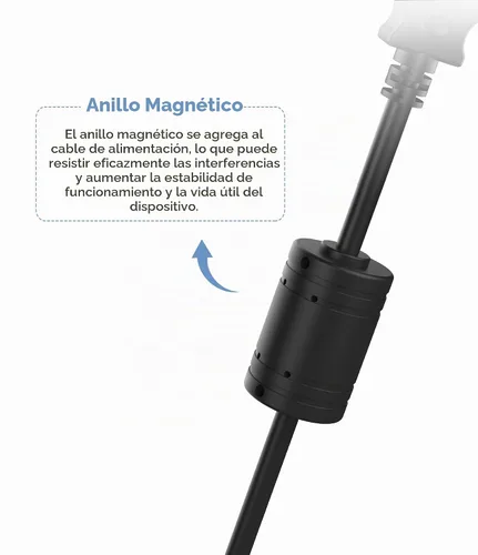 Vista 3 de Pixelman Cable de alimentación para cámara de salpicadero, cable de carga de cámara de tablero (9.8 pies tipo C) con anillo magnético, cable