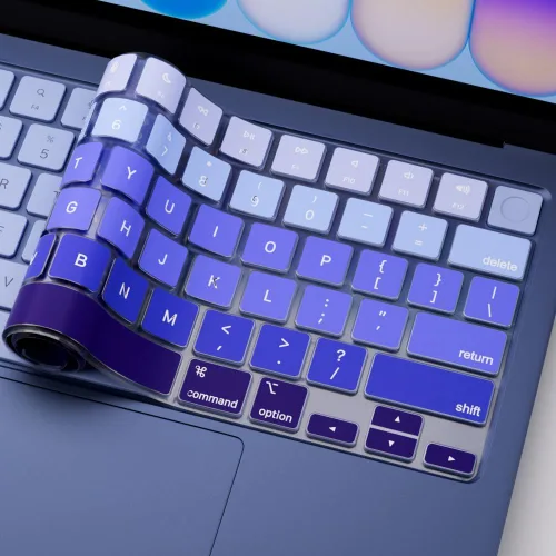 Vista 6 de ProElife Funda de teclado para MacBook Neo de 13 pulgadas A18 Pro A3404 Azul Degradado