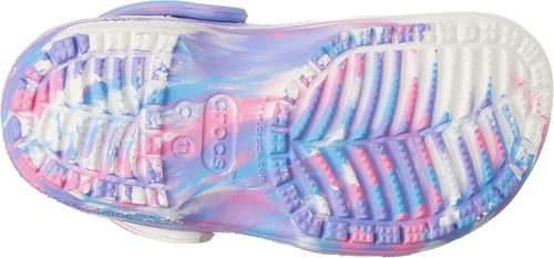 Vista 9 de Crocs Zuecos clásicos unisex para niños con teñido anudado marmoleado