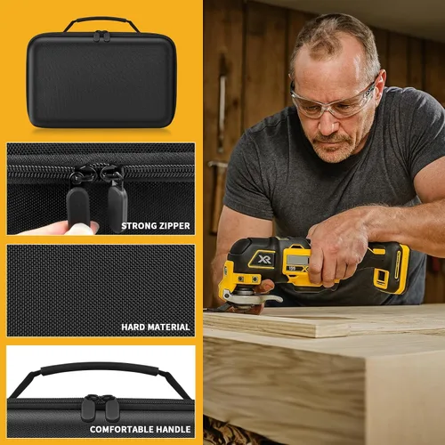 Vista 4 de PAIYULE - Funda oscilante para herramientas DEWALT DCS356B/DCS354B, solo caja Hard EVA Shell, Custom-Fit Storage, Blade Organizer and Room for Two