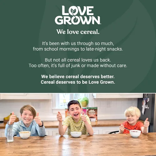 Vista 7 de Love Grown Power O's - Cereal de chocolate sin gluten con alto contenido de proteínas, vegano, certificado sin OMG, bajo en azúcar, alto en fibra