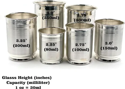Vista 3 de Vidrio con sello de plata pura 999 - Estilo #03 (vidrio 2.75 pulgadas - 1.41 oz)