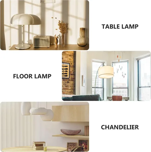 Vista 3 de Lurrose Lámpara de arpillera Pantalla Cilindro Lámpara Sombra Barril s Pequeño s Moderna Cubierta de Luz Accesorio de Moda