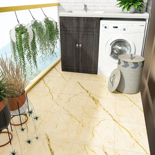 Vista 7 de CHICHOME Paquete de 6 azulejos de suelo impermeables de 12 x 12 pulgadas para despegar y pegar, azulejos de vinilo autoadhesivos extraíbles