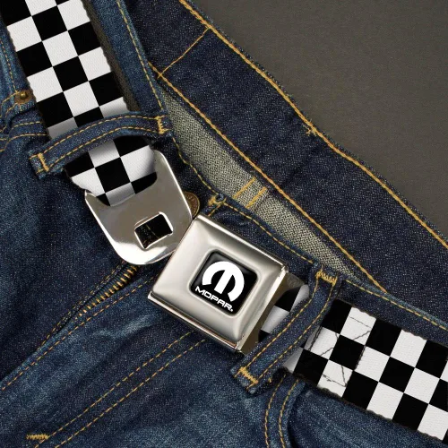 Vista 2 de Buckle-Down Cinturón de seguridad para hombre a cuadros Mpf-w20304