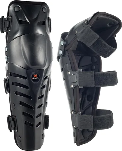 Vista 8 de Protectores de rodilla y espinilla para motocicleta, protección de pierna larga a prueba de choques, protección de rodilla para motocicleta doblable