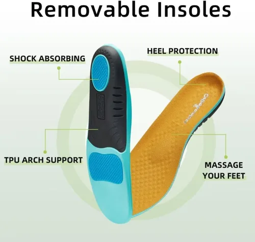 Vista 5 de OrthoComfoot Zapatos ortopédicos cómodos sin cordones para hombre con soporte de arco, mocasines ortopédicos para fascitis plantar, zapatos de lona
