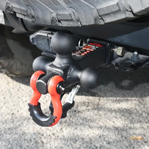 Vista 4 de TOPTOW Enganche de remolque de tres bolas con bolas de enganche triple negro mate de 1-7/8 pulgadas, 2 pulgadas, 2-5/16 pulgadas, multiajuste