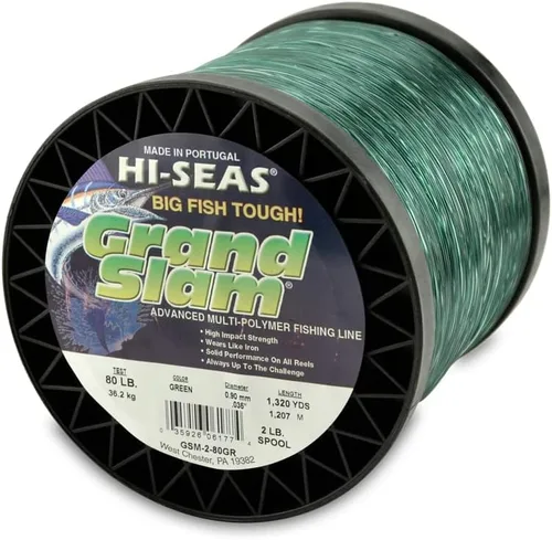 Vista 25 de HI-SEAS Grand Slam - Sedal de pesca de monofilamento, fuerte y resistente a la abrasión, en agua dulce y salada transparente, rosa, verde, azul