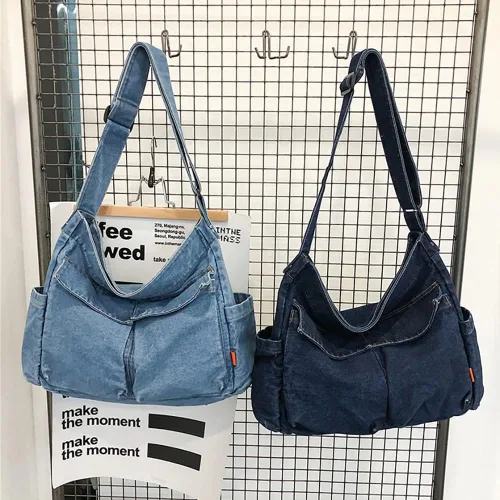Vista 7 de Bolso cruzado bohemio hipster hobo bohemio hippie de lona, bolso de mano estético, bolso grande de hada grunge