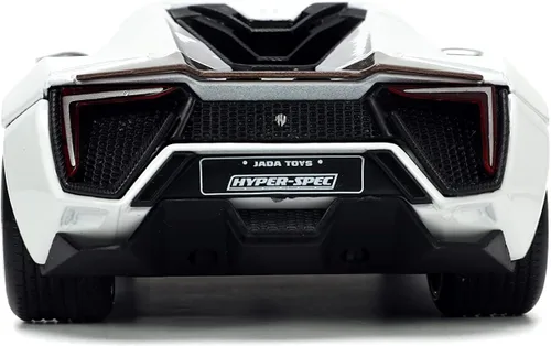 Vista 5 de Jada Hyper-Spec 1:24 W Motors Lykan Hypersport - Coche fundido a presión, color blanco, juguetes para niños y adultos