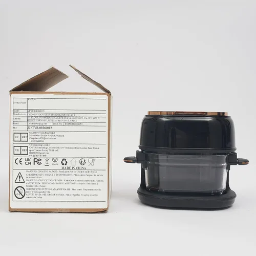 Vista 9 de Freidora de aire de vidrio de 4.2 cuartos de galón, freidora de aire de 900 W, con control táctil, temperatura ajustable de 140-374 ℉, temporizador