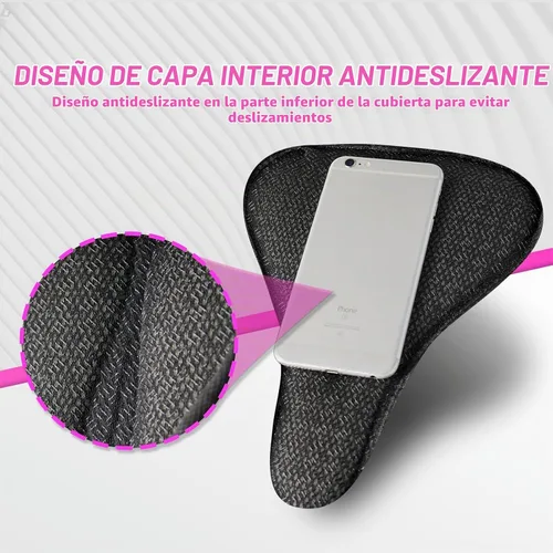 Vista 6 de YLG Cojín de asiento de bicicleta para niñas, funda de asiento de bicicleta acolchada de gel para niños, transpirable y extra suave, espuma