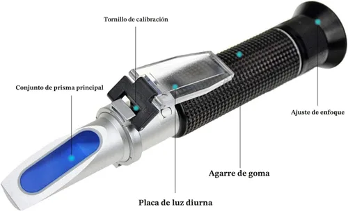 Vista 2 de Agriculture Solutions Refractómetro de salinidad para agua de mar y acuario marino de pesca 0-100 PPT con compensación automática de temperatura