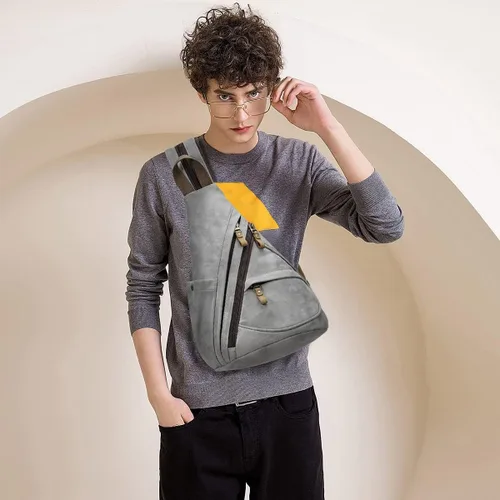 Vista 7 de KL928 Bolso bandolera de piel sintética Mochila pequeña cruzada de hombro, mochila casual para hombres y mujeres