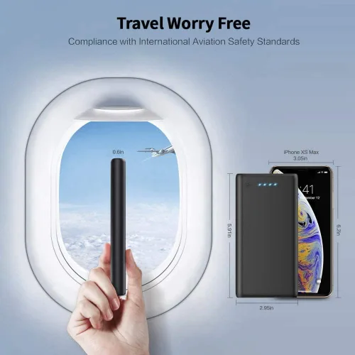 Vista 2 de Cargador portátil de 25800 mAh, cargador de teléfono portátil de carga rápida de 5 V/3 A, 3 puertos USB, batería externa, paquete de batería
