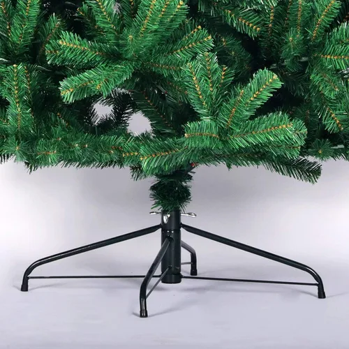Vista 5 de Árbol de Navidad artificial sin luz de 6 pies, árbol de Navidad de PVC de abeto verde festivo con 1000 puntas de rama, árbol de Navidad realista
