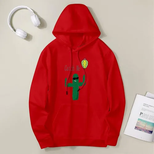 Vista 5 de Sudadera con capucha de manga larga con bolsillo para mujer, con forro polar