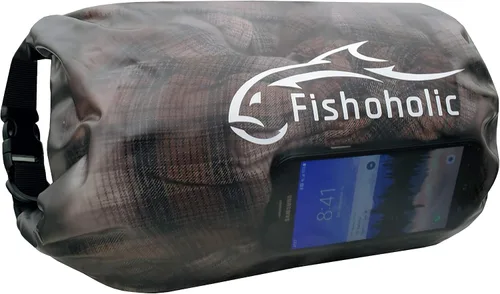 Vista 9 de Fishoholic Bolsa seca – Bolsas de equipo impermeables – Broche a prueba de fallas – Hecho resistente y duradero para kayak, barco, pesca