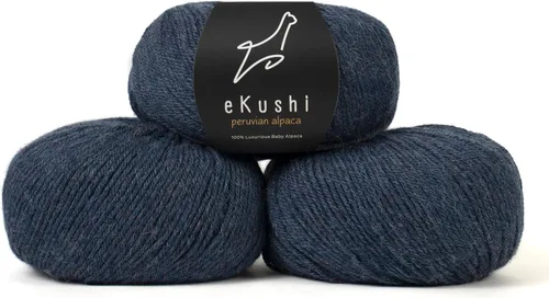 Vista 104 de 100% Hilo de Alpaca Baby para Tejer y Ganchillo - 1 Cono de Hilo Premium DK - Ligero, Hipoalergénico y Térmico Hecho en Perú - Ideal para Proyectos