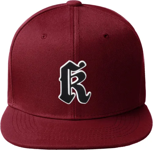 Vista 581 de Daxton Gorra clásica con visera de billete plano con letras del alfabeto inglés antiguo de la A a la Z