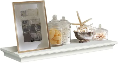 Vista 11 de AHDECOR - Estantes de pared flotantes tradicional de longitud múltiple., Marrón espresso, 12 pulgadas