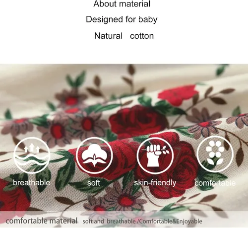 Vista 7 de pureborn Vestido para niña pequeña y de manga corta y larga de algodón para jugar, 0-5T