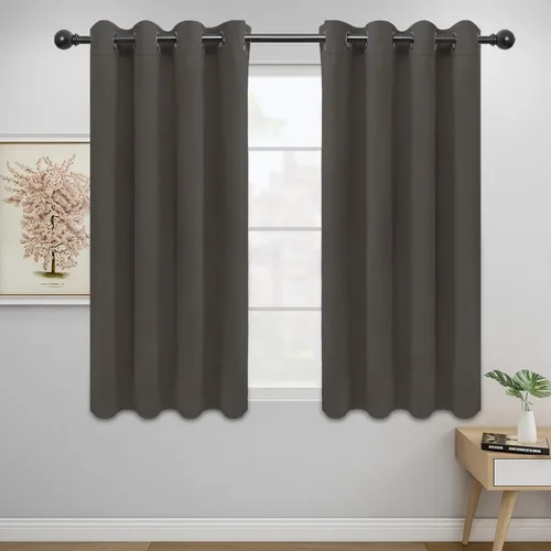 Vista 240 de Easy-Going - Cortinas opacas para dormitorio, aislamiento térmico sólido con ojales, cortinas de ventana para reducción de ruido, cortinas