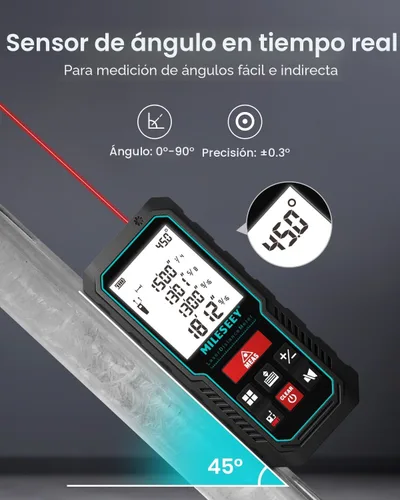 Vista 4 de MILESEEY Laser Measure, Laser Measuring Tool with Angle Sensor