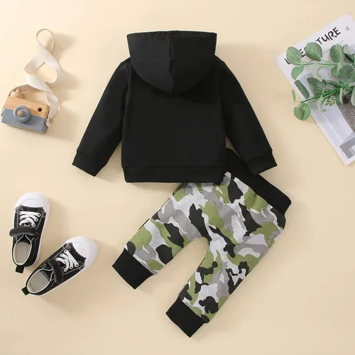 Vista 4 de Muzuld Conjunto de sudadera con capucha y pantalones de manga larga para bebé niño de 0 a 3 años