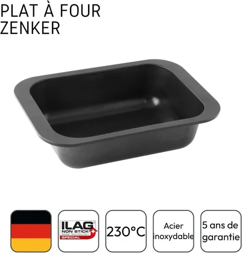 Vista 4 de Zenker 7280 " especial "de cocción Horno Hornear estaño, Negro, 9.45 x 6.89 x 2.36