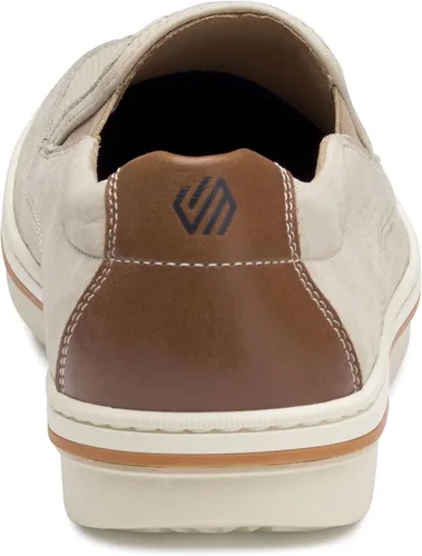 Vista 3 de Johnston & Murphy Mocasines venecianos con relieve para bolos para hombre Nubuck en relieve beige