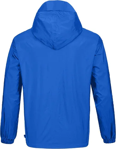 Vista 3 de SWISSWELL - Chaqueta impermeable rompe vientos para hombre, ligera, con capucha