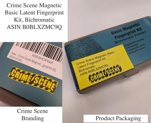 Vista 7 de Crime Scene Kit magnético básico de huellas dactilares latentes, bicromático