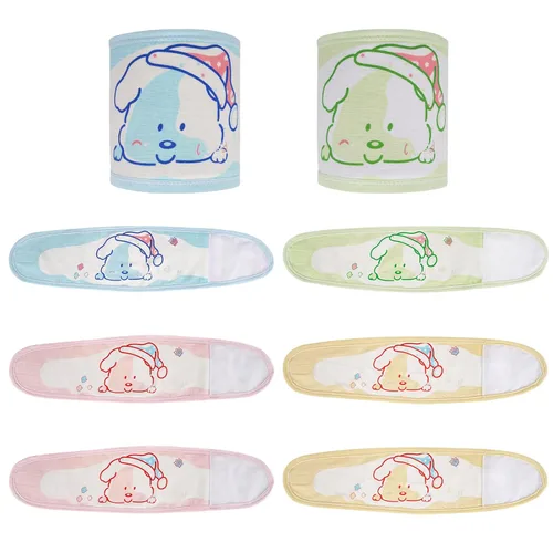 Vista 8 de Liitrton 10 PCS White Cotton Baby Belly Button Band for 0-12 Months 10 piezas: Blanco Clásico