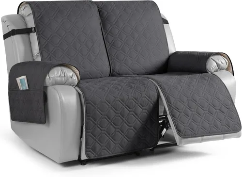 Vista 17 de VANSOFY Funda impermeable para sofá reclinable, lavable, funda para sofá reclinable de 1 pieza, protector de muebles con correas elásticas, bolsillo