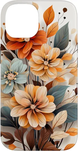 Vista 4 de Cute Fall Flower Sublimation Clipart Autumn Leaves Case for iPhone 17