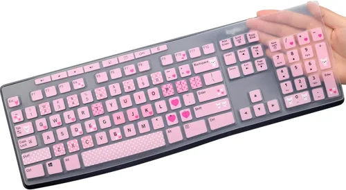 Vista 7 de Funda de teclado de letra grande para teclado inalámbrico K270, cubierta de teclado inalámbrico Logitech MK295 MK275 MK270, protector de piel