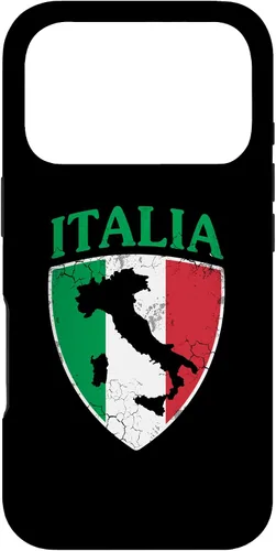 Vista 30 de Italia Flag Crest Italy Italian Family Vintage Distressed Case for iPhone 17