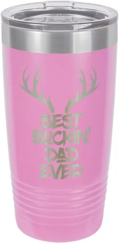 Vista 11 de Best BuCKIN Papá Ever-B - Vaso de bebida con pajita (20 onzas), color negro