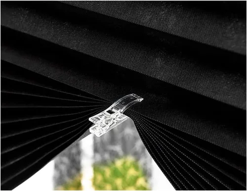 Vista 5 de Persianas Temporales para Ventanas sin Cordón, Persianas de Papel Plisado Autoadhesivas, Cortinas para Ventanas, Persianas Opacas para Ventanas