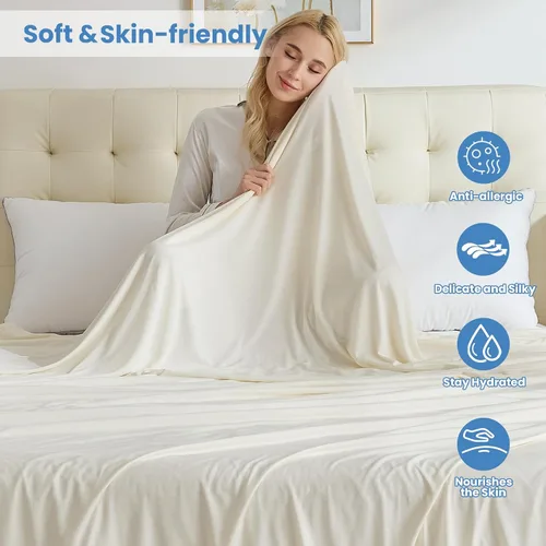 Vista 5 de OIGAE Manta refrescante para personas que duermen con calor – Manta fría de verano suave y ligera para sudores nocturnos, perfecta para cama, sofá