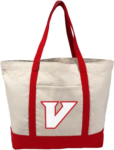 Vista 74 de Campus Lab Bolsa de lona con logotipo primario colegiado con bolsillo externo, bolsa de hombro reutilizable para ir de compras, playa Águilas A&m