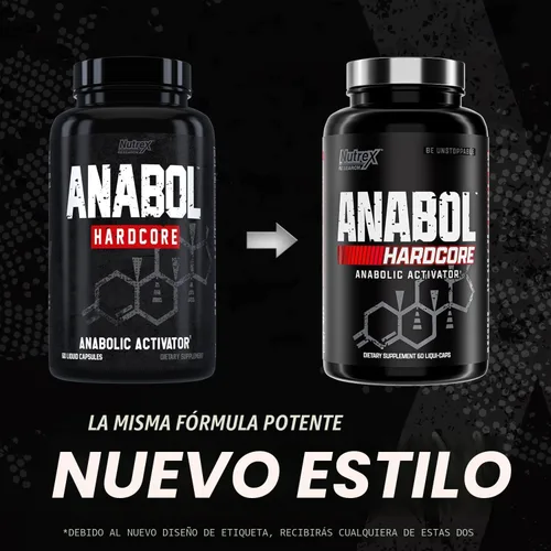 Vista 6 de Nutrex Research Anabol Hardcore Activador anabólico, constructor muscular y agente de endurecimiento, 60 pastillas
