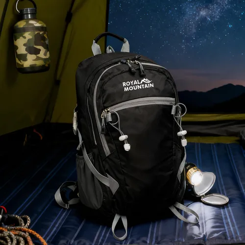 Vista 8 de Mochila de senderismo con cubierta contra la lluvia, mochilas de viaje de 20 litros para mujeres y hombres, mochila de camping ligera y duradera